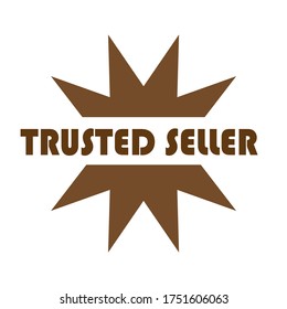 Trusted seller vector icon isolated on white background