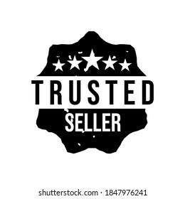 trusted seller vector, stamp trusted vector