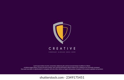 trusted shield protection logo design. suitable for business and technology logos