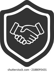 Icono de fideicomiso, vector de icono de asociación
