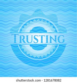 Trusting water wavec oncept emblem.