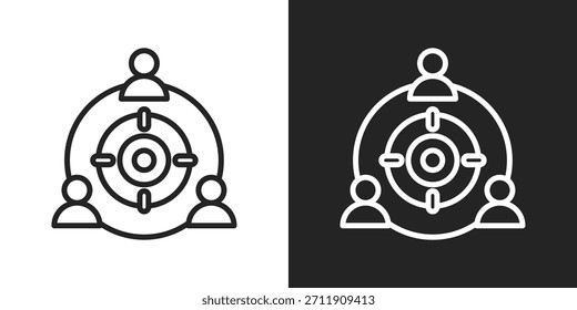 Icono De Confianza En Estilo De Línea En Blanco Y Negro