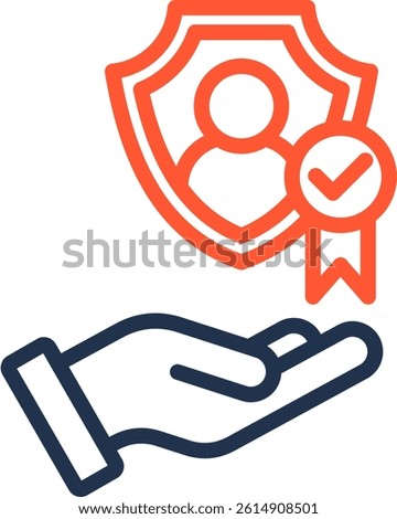 Trustworthiness Icon Color Line Vector Illustration