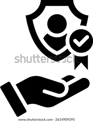 Trustworthiness Icon Glyph Vector Illustration