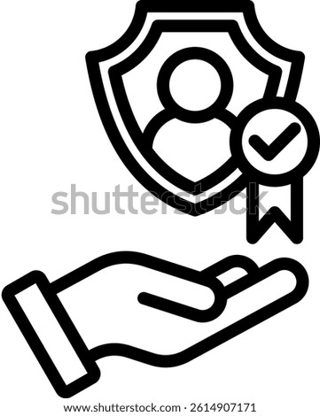 Trustworthiness Icon Outline Vector Illustration