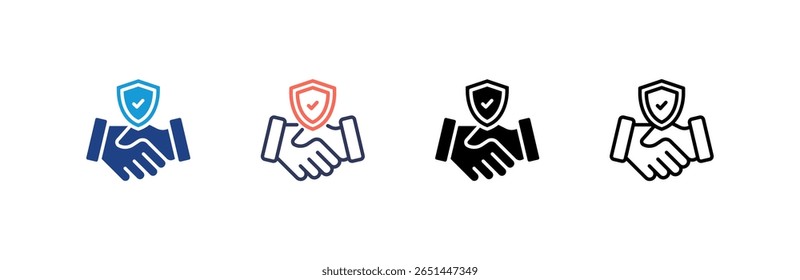 Trustworthiness icon set multiple style collection