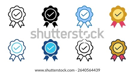 Trustworthiness icon set multiple style collection 
