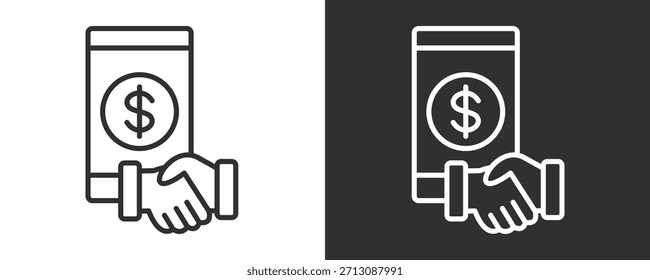Colección De Vector Del Conjunto Del Icono De La Confianza Aislada En Blanco Y Negro