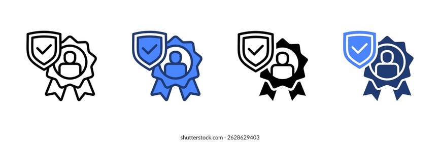 Trustworthiness icon sheet multiple style collection