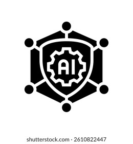 trustworthy ai ethical glyph icon vector. trustworthy ai ethical sign. isolated symbol illustration