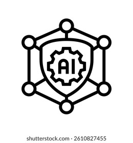 trustworthy ai ethical line icon vector. trustworthy ai ethical sign. isolated contour symbol black illustration