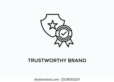 Icono de Vector de marca confiable o ilustración de logotipo