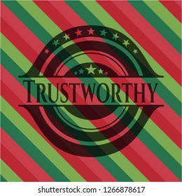 Trustworthy christmas badge.