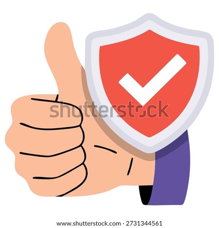 Trustworthy dependability vector illustration isolated vector illustration on white background