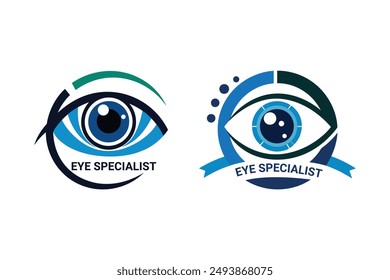 Trustworthy eye care logo. High-quality vector for hospitals, clinics, or specialists. Build patient confidence.