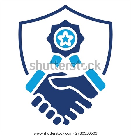 Trustworthy Flat Blue Icon Style