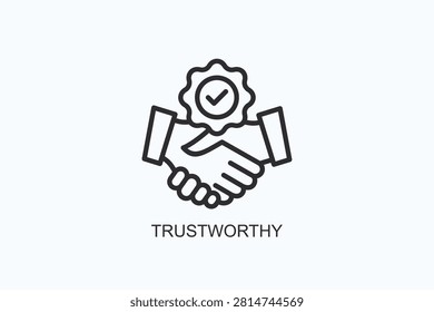 Trustworthy Icon Or Logo Isolated Vector Illustration