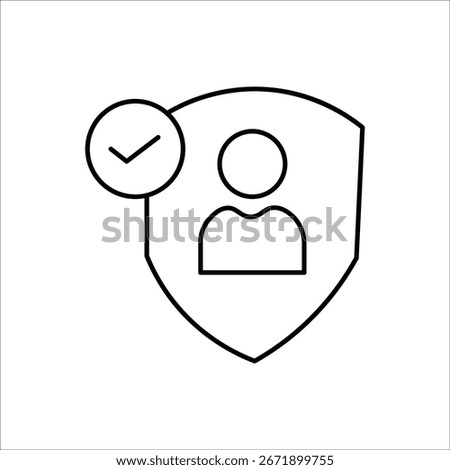 trustworthy icons. simple line vector illustration