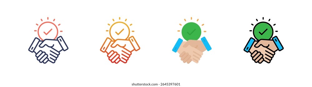 Trustworthy Multi Style Icon Set Vector