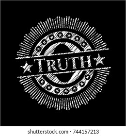 Truth chalkboard emblem