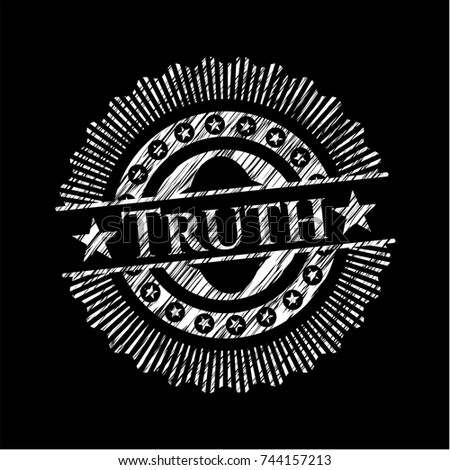 Truth chalkboard emblem