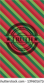 Truth christmas badge background. Vector Illustration. Detailed.