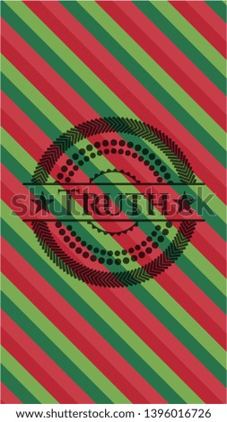 Truth christmas badge background. Vector Illustration. Detailed.