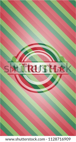Truth christmas emblem background.