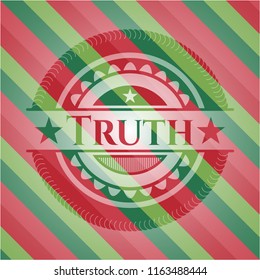 Truth christmas style emblem.