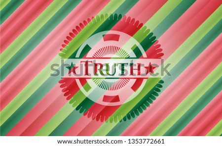 Truth christmas style emblem.