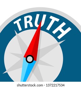truth concept, compass 