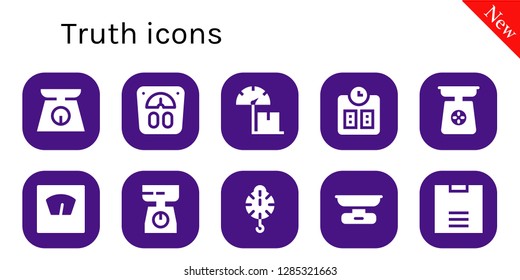  truth icon set. 10 filled truth icons. Simple modern icons about  - Scale