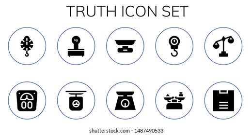 truth icon set. 10 filled truth icons.  Collection Of - Scale, Scales