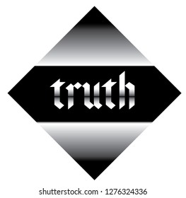 truth label on white background