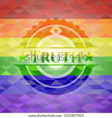 Truth lgbt colors emblem 