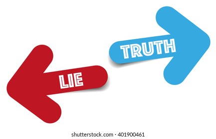 Truth and lie color arrows