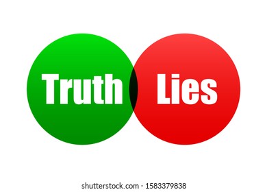 Truth or lies, fact or fake concept – stock vector