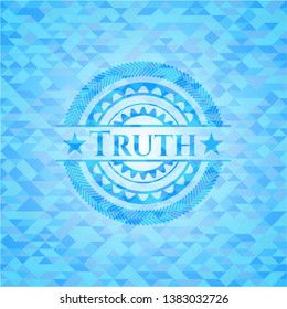 Truth light blue mosaic emblem