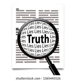 truth, magnifying glass 