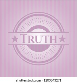 Truth realistic pink emblem