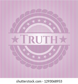 Truth realistic pink emblem