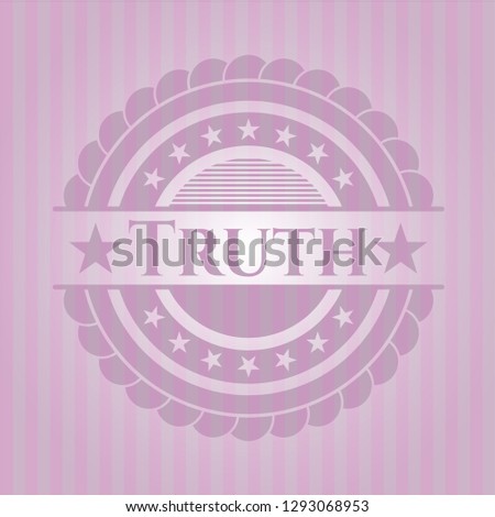 Truth realistic pink emblem