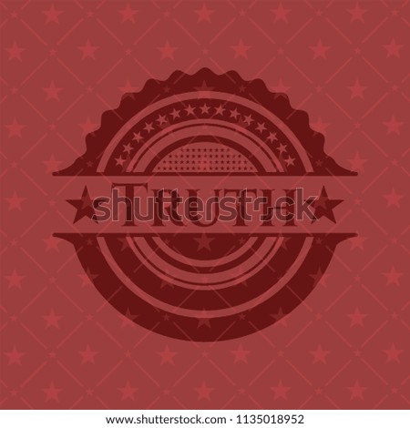 Truth red emblem. Vintage.