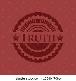 Truth red icon or emblem