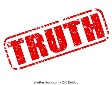 Truth red stamp text on white