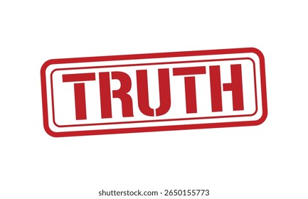 TRUTH red stamp text vector, rubber stamp
