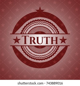 Truth retro style red emblem