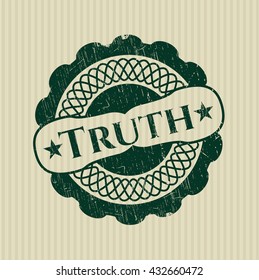 Truth rubber seal with grunge texture
