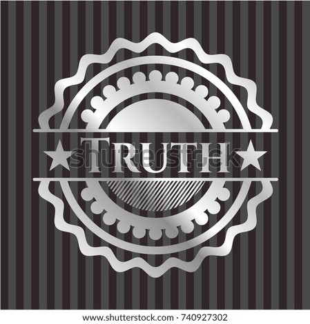 Truth silvery emblem