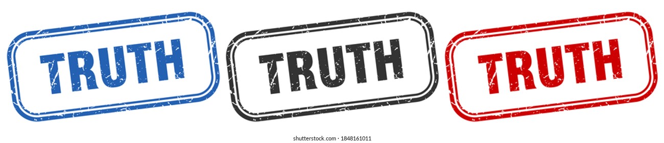 truth square isolated sign set. truth stamp